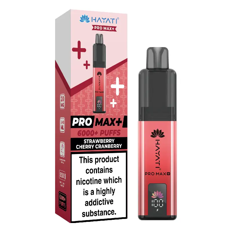 Strawberry Cherry Cranberry Hayati Pro Max Plus 6K Prefilled Pod Vape Kit